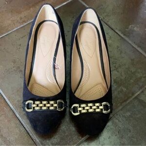 Elegant Black Chain Detail Women's Shoes